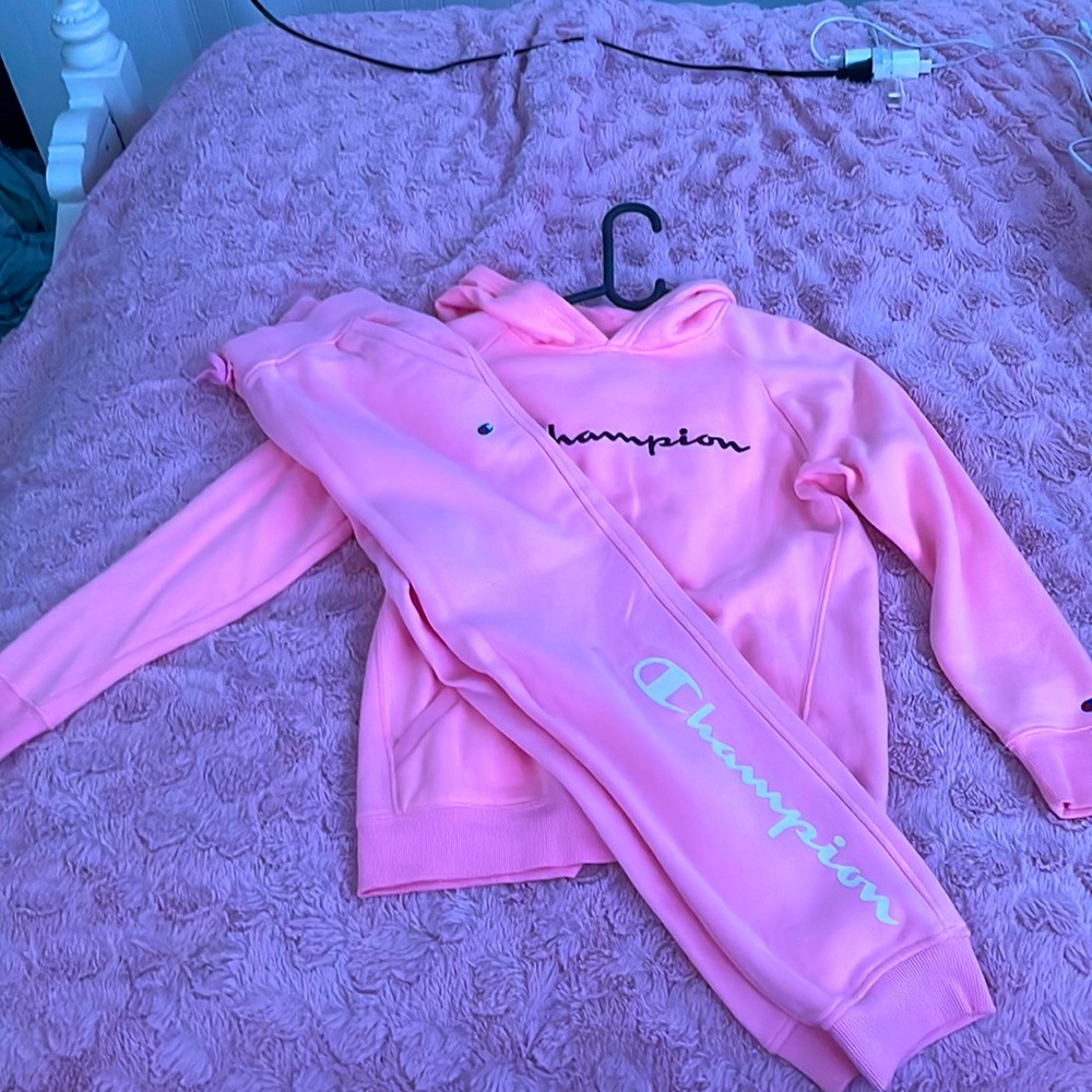 girls champion sweater and sweats, $50 Large